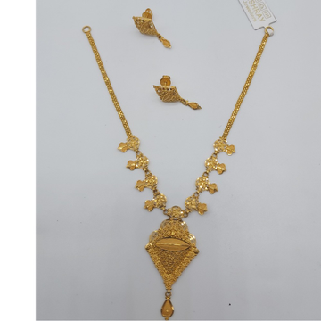 gold fancy stylish delicate necklace set by 
