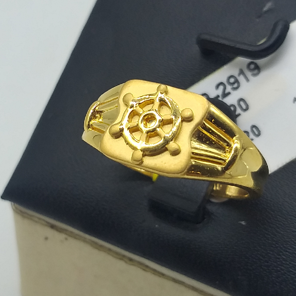 Manufacturer of 22kt gold plain flower fitting casting gents ring | Jewelxy  - 103366